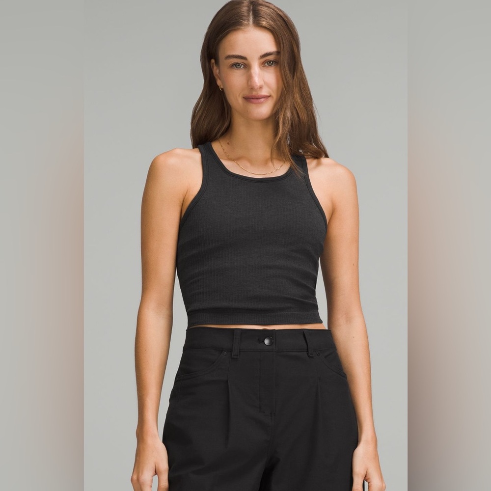 Lululemon Ebb to Street Cropped Tank - Black
